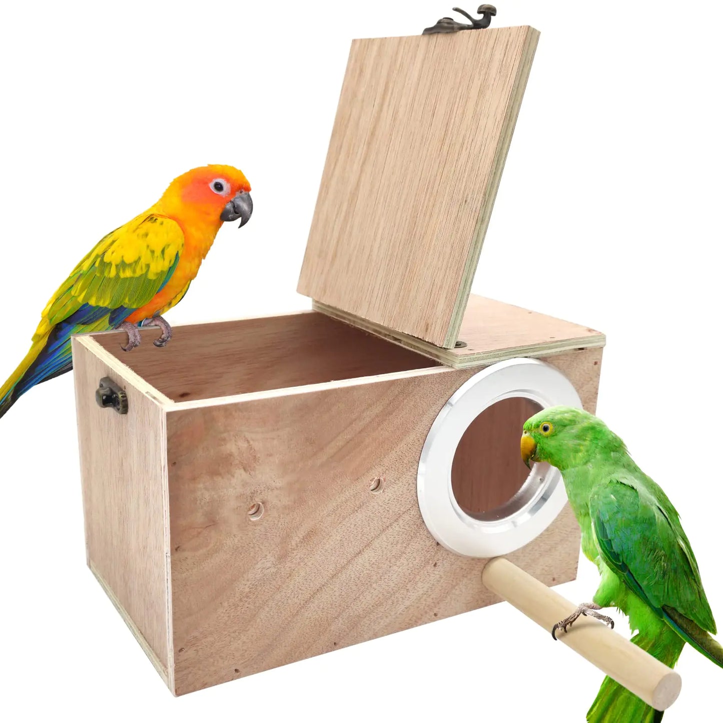 Wooden Budgie Bird Breeding Nest House