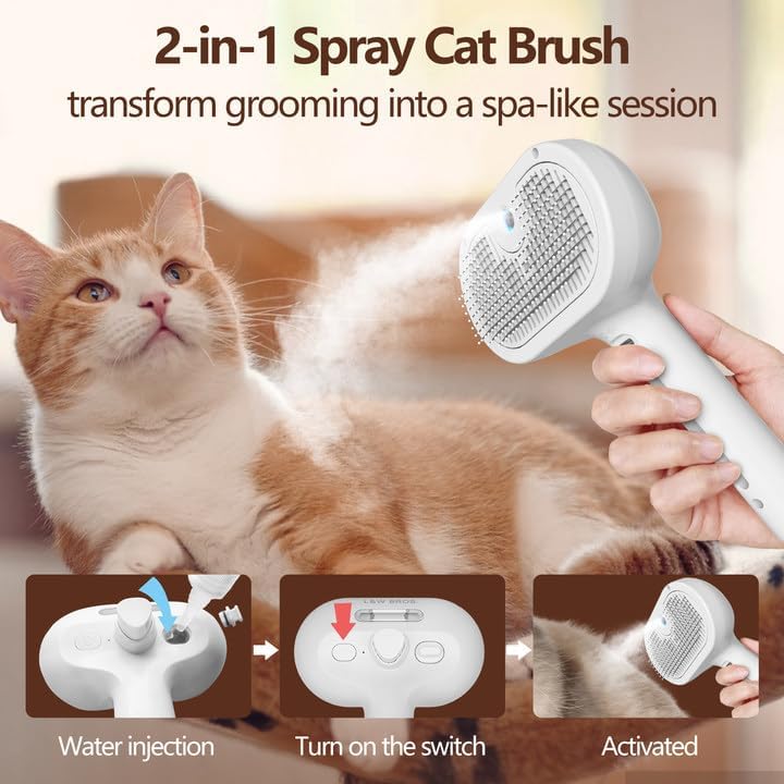 Steamy Pet Spray Brush