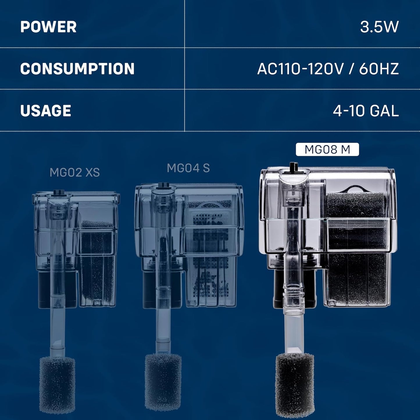 Ultra-Quiet Aquarium Fish Tank Filter