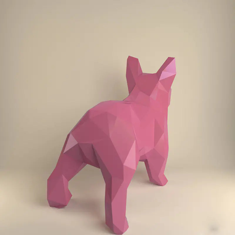 3D Paper Model of French Bulldog