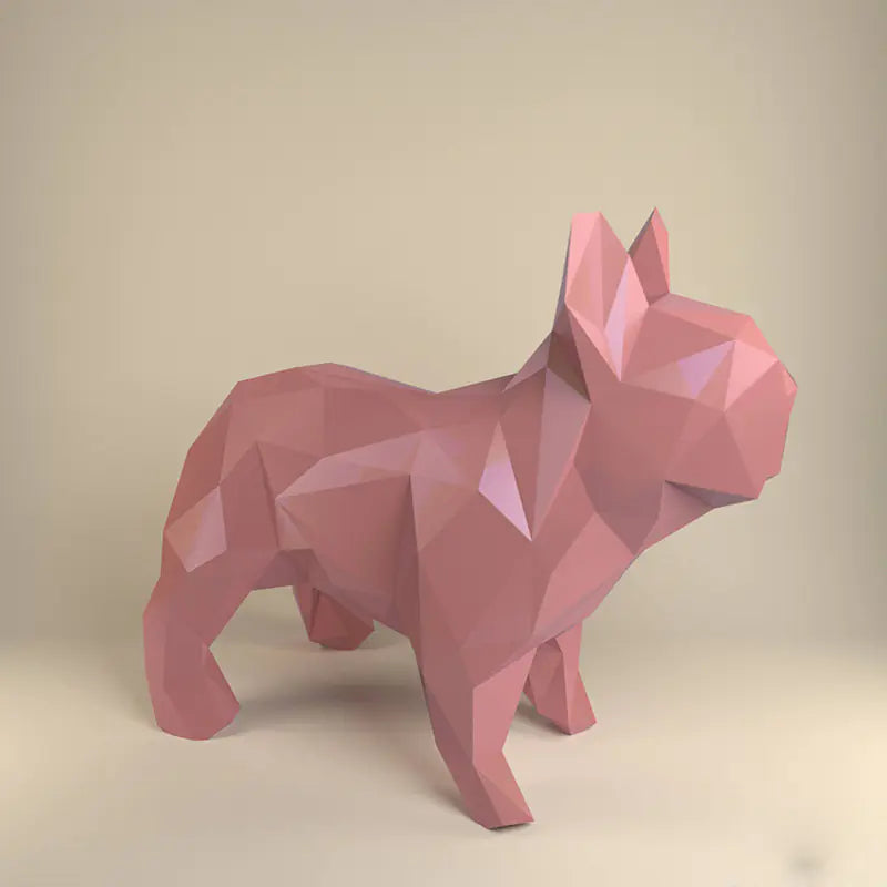 3D Paper Model of French Bulldog
