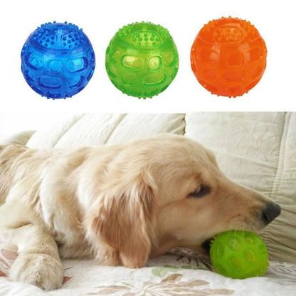 Pet Squeak Chew Bouncy Rubber Toy Ball