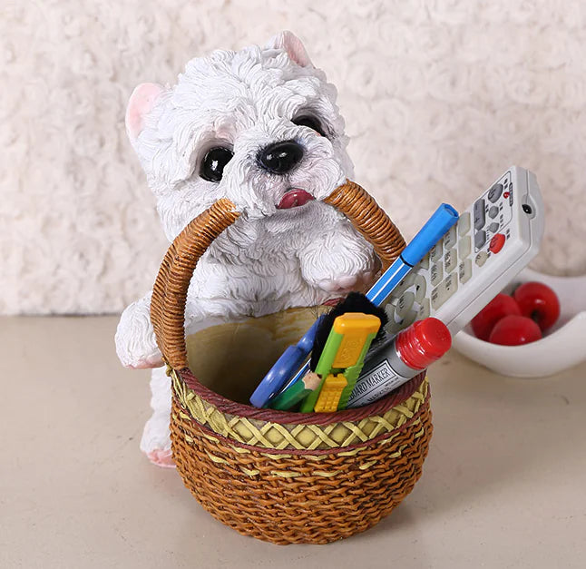 Dog Home Decor Figurine & Key Storage Box