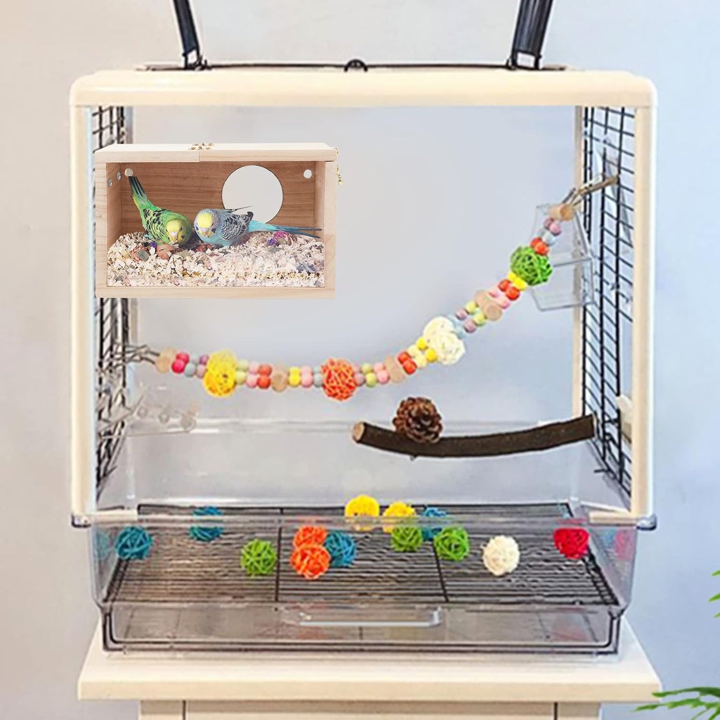 Transparent Wood Parrot Box House