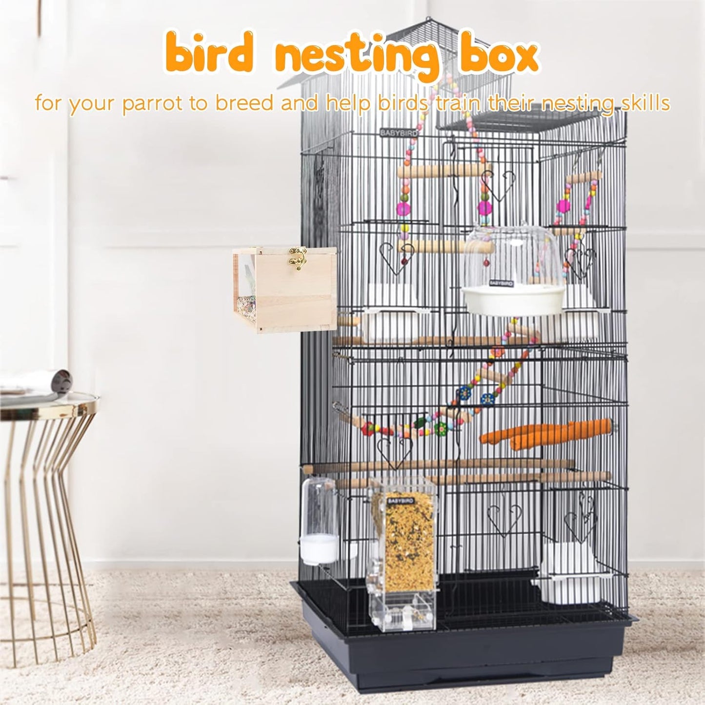 Transparent Wood Parrot Box House