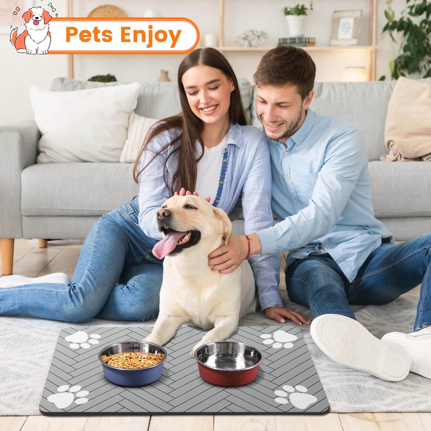 Quick-Dry Diatom Pet Feeding Mat