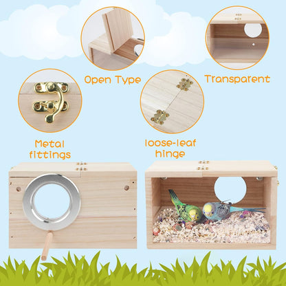 Transparent Wood Parrot Box House