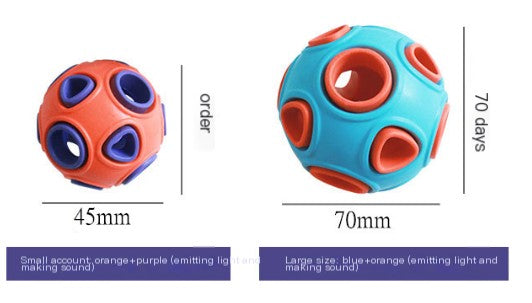 Interactive LED Sound Chewing Ball Dog Toy