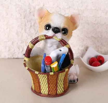 Dog Home Decor Figurine & Key Storage Box
