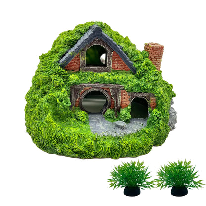 Fish Tank Hut Ornaments Mini Garden House