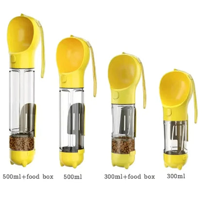 3-in-1 Portable Dog Water Bottle & Food Dispenser