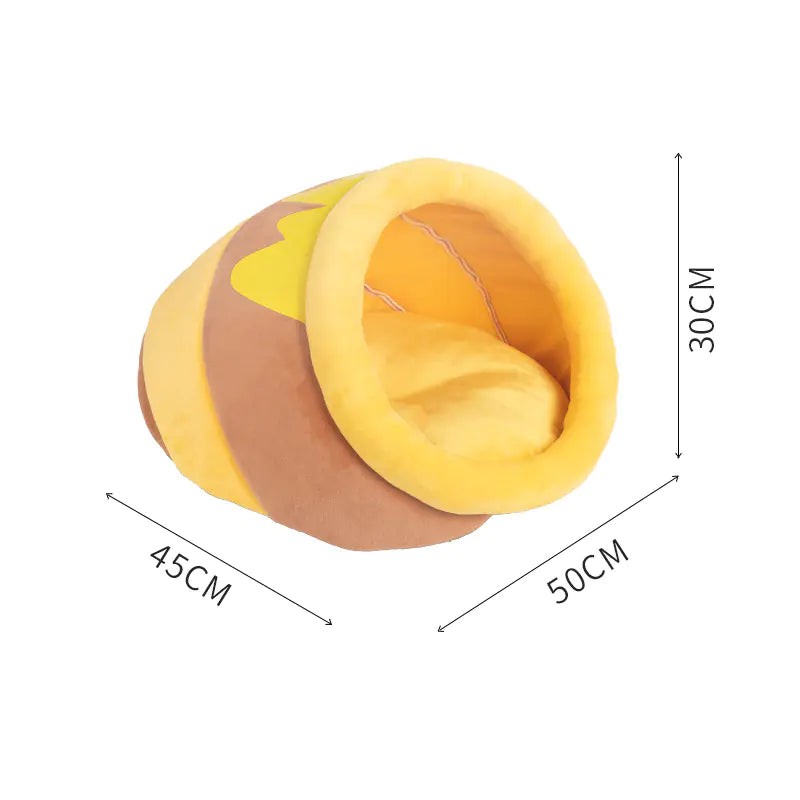 Semi Enclosed Anti Slip Bottom Cats Cave