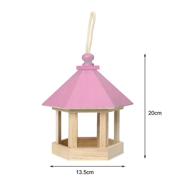 Wooden Bird Feeder & Water Dispenser