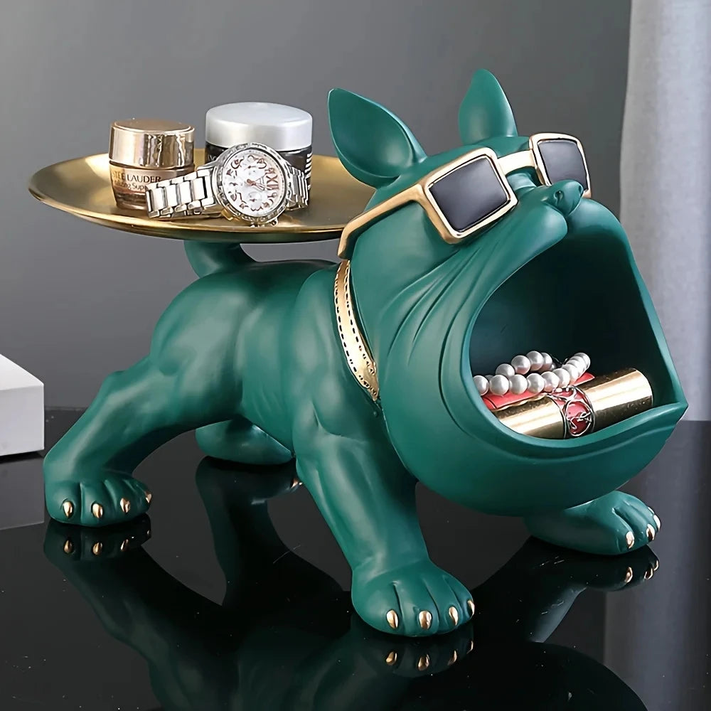 Resin French Bulldog Tray Statue