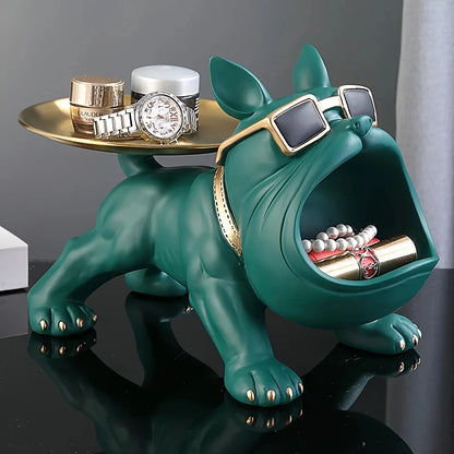 Resin French Bulldog Tray Statue