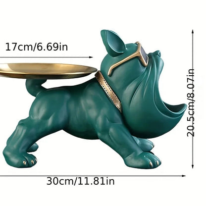 Resin French Bulldog Tray Statue
