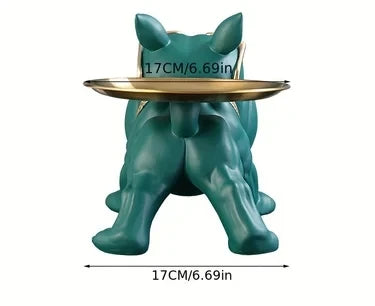 Resin French Bulldog Tray Statue