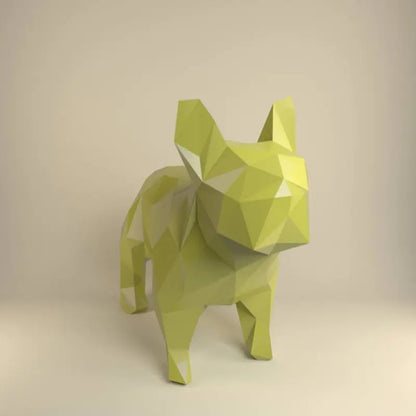3D Paper Model of French Bulldog