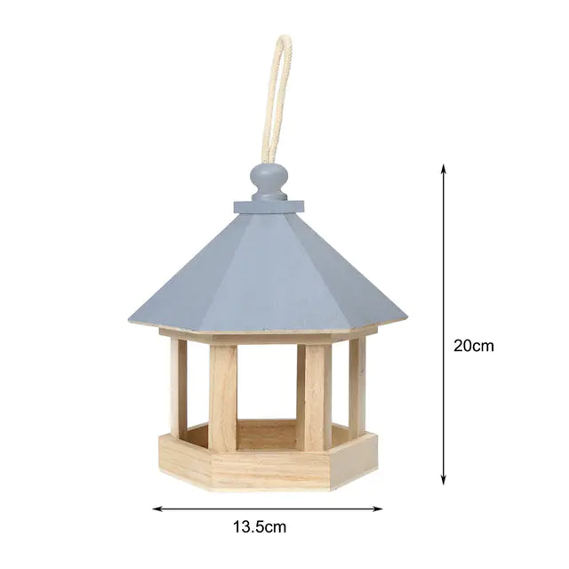 Wooden Bird Feeder & Water Dispenser