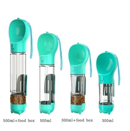 3-in-1 Portable Dog Water Bottle & Food Dispenser