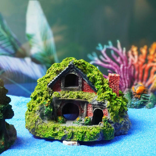 Fish Tank Hut Ornaments Mini Garden House