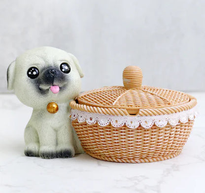 Dog Home Decor Figurine & Key Storage Box