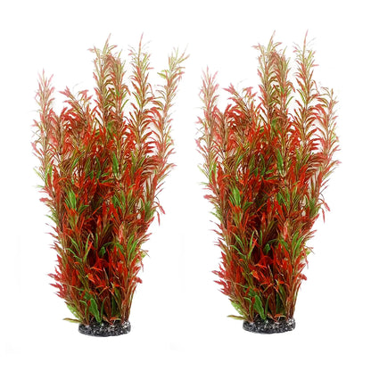 2Pcs Aquarium Decor Plastic Plants