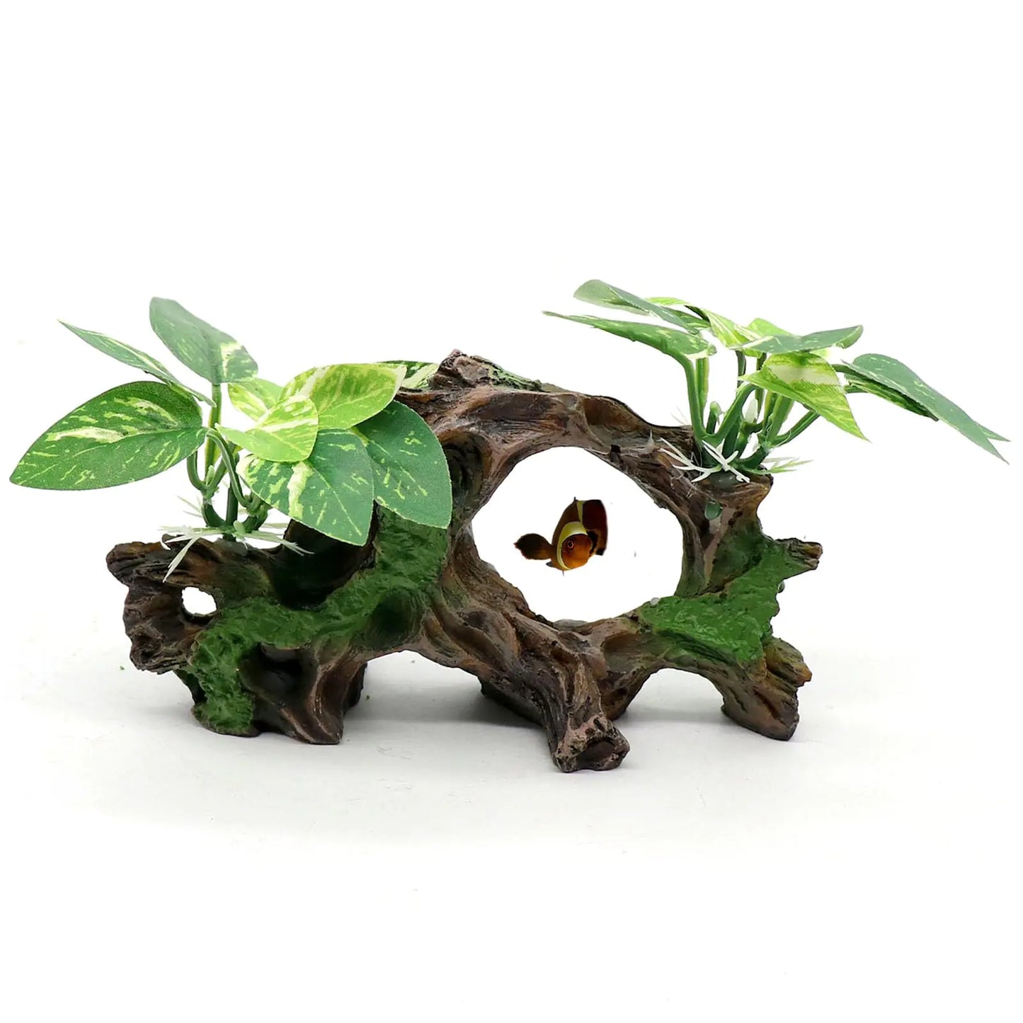 Artifical Driftwood Cave Fish Tank Plants