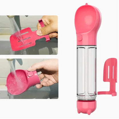 3-in-1 Portable Dog Water Bottle & Food Dispenser