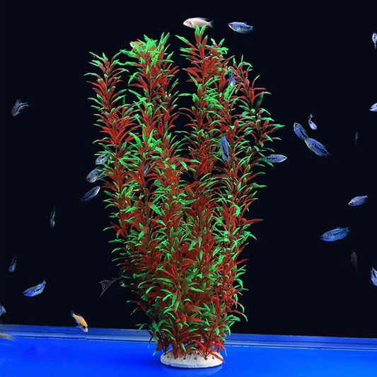 2Pcs Aquarium Decor Plastic Plants