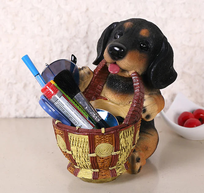 Dog Home Decor Figurine & Key Storage Box