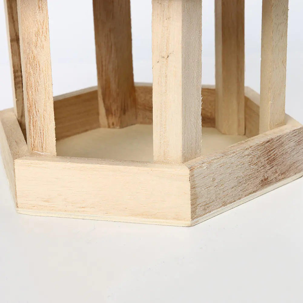 Wooden Bird Feeder & Water Dispenser